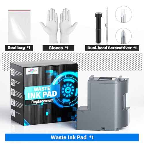 Waste Ink Pad Replacement with Reset Software Compatible Replacement for E Pson ET-2850 ET-2760 ET-2750 ET-2700 ET2850 ET2760 ET2750 ET2700 2850 Printer, Maintenance Box with Reset Software