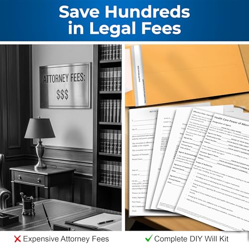 Zastic 4-in-1 Estate Planning Kit: Last Will, Living Will, Power of Attorney