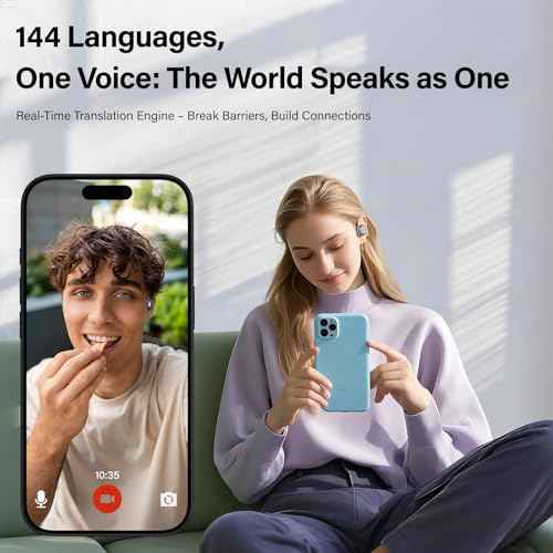 AI Translation Earbuds Real Time, 144 Language Translator Earbuds for iOS and Android, 3-in-1 Translation Headphones Translating Device for Travel Business Learning
