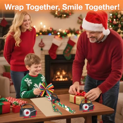 Black Wraprocut Wrapping Paper Cutter & Tape Dispenser 2-Pack for Gift Wrap