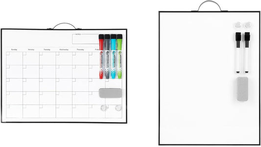 TSJ OFFICE Small Whiteboard - 16" X 12" with Calendar Feature for Efficient Planning