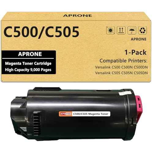 APRONE C500 C505 106R03867 High Capacity Toner Cartridge Compatible for Versalink C500 C505 C500N C505N C500DN C505DN Printer (9000 Pages, Magenta )