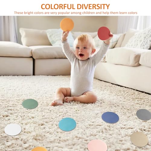 MAXECHO Round Multicolor 5-Inch Carpet Floor Dots - Classroom & Seating Markers