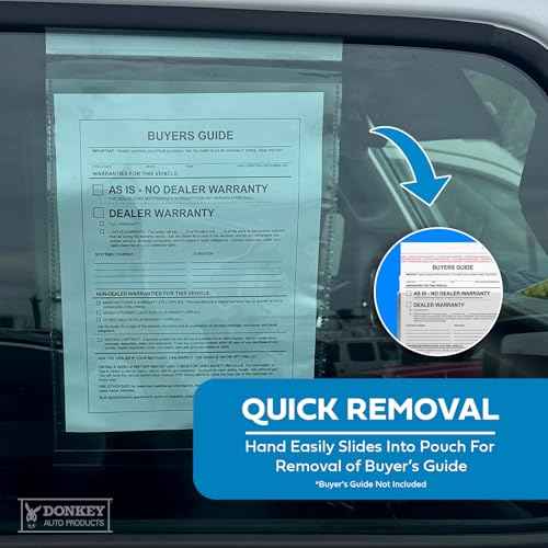 Clip-on Buyers Guide Hangers Holders, Car Window Document Holders (50 per Pack)