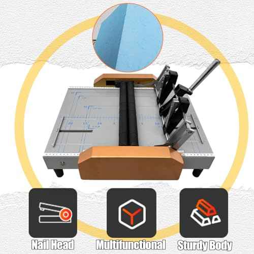 TECHTONGDA Automatic Booklet Maker Machine 110V Paper Binding Machine Folding Machine, Multifunctional Paper Stapler with Dual Adjustable Side Guides, Folding Width 12.48''x17.32''