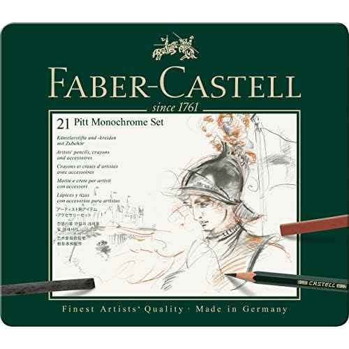 Faber-Castel 21 Piece Pitt Monochrome Tin Set