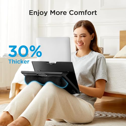 HUANUO Black Adjustable Laptop Desk with 8 Tilt Angles for 15.6" Notebook