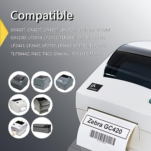 BETCKEY 3 Inch Circle Thermal Sticker Labels, Compatible with Zebra & More Label Printer, Perforated [10 Rolls, 5000 Round Labels]