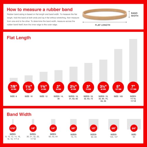 Staples #117B Heavy-Duty Rubber Bands, 1/4 lb Bag (Approx. 50 Bands) - Beige