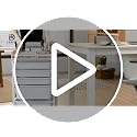 LDAILY White 10-Drawer Rolling Cart with Wooden Top – Lockable Wheels, Dual-Size Drawers