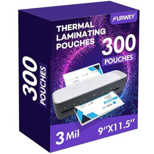 300 Pack Laminating Sheets, 3 Mil, 9 x 11.5 Inches Thermal Laminating Pouches Lamination Sheet Paper for Laminator, Clear, Letter Size, Office and School Supplies