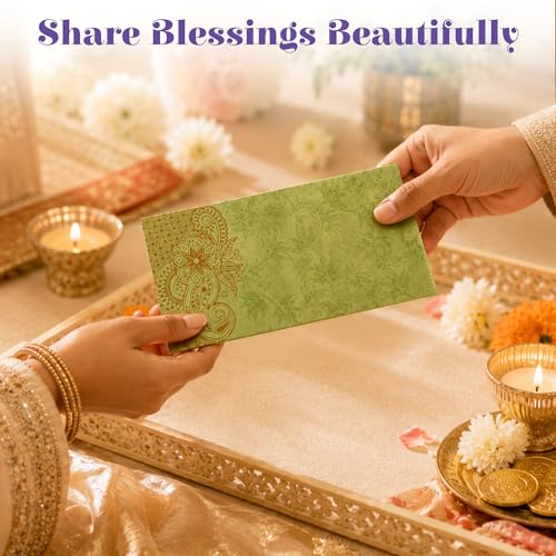 Assorted 25 LoveNspire Paisley Money Envelopes for Indian Weddings & Festive Gifts