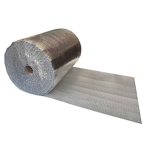 USA Reflective Bubble Insulation Roll, 24" Width x 125' Length, One- Sided Bubble Foil Insulation Roll Thermal Barrier, Window Insulation for Summer & Winter, Radiant Barrier Wrap