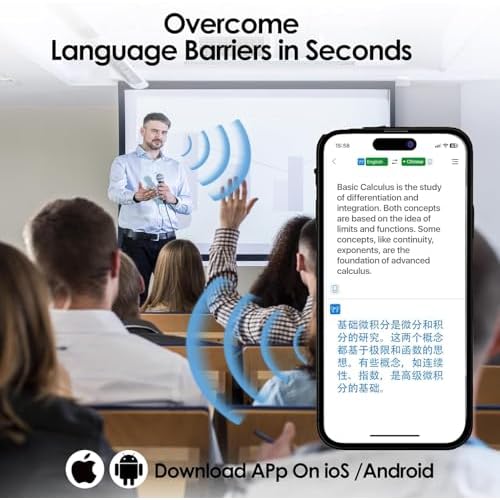 AI Language Translation Earbuds, OWS LCD Touchscreen Real-Time Translator for 144 Languages & Accents Includes Free Subscription Translation Device Earphones for Travel Business Learning, Black 1