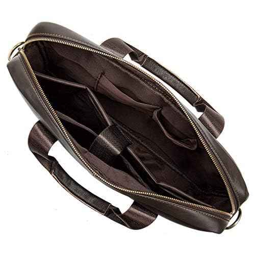 Hebetag Small Leather Shoulder Bag Crossbody Pack for Men Outdoor Travel Business
