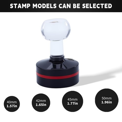 ROSEEKA Custom Logo Self-Inking Stamp - Personalized Business Logo & Text Stamper | 5 Sizes | 7 Ink Color Options