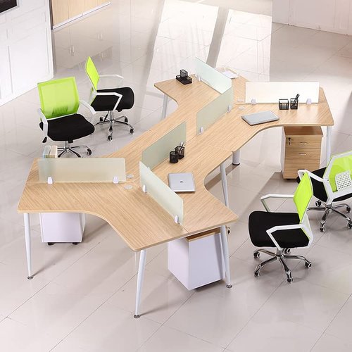 4PCS Desk Dividers Office Partitions, Privacy Desk Panel Protective, Frosted Acrylic Plexiglass Shield with Clamps for Offices Schools Call Centers - 23.6”L X15.8”W