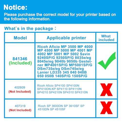 LCL MP 4500 Toner Cartridge High Yield Replacement for Ricoh 841346 MP4500 for Aficio MP 3500 4000 4001 4002 4500 5000 5001 5002 Printer (Black, 3-Pack)