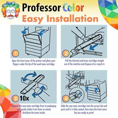Professor Color Re-Coded OEM Toner Cartridge Replacement for Xerox WorkCentre 7120 7125 7220 7225 | 006R01459 - High Yield Magenta (15,000 Pages)