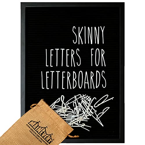 Mainevent Skinny White Letterboard Letters Set - 2 Inch, No Board Included