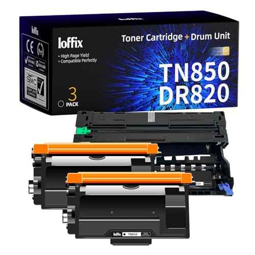 TN850 Toner Cartridge and DR820 Drum Unit Replacement for Brother TN-850 TN850 DR820 Compatible with DCP-L5500DN DCP-L5650DN HL-L6200DWT HL-L6400DW MFC-L5700DW MFC-L5800DW Printer (3 Pack)