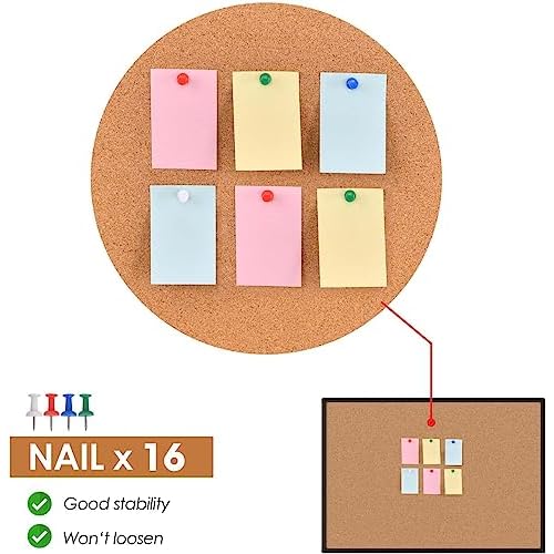 Board2by Cork Board Bulletin Board 24 x 36, Black Aluminium Framed 2 x 3 Corkboard, Office Board for Wall Cork, Large Wall Mounted Notice Pin Board with 16 Push Pins for School, Home & Office