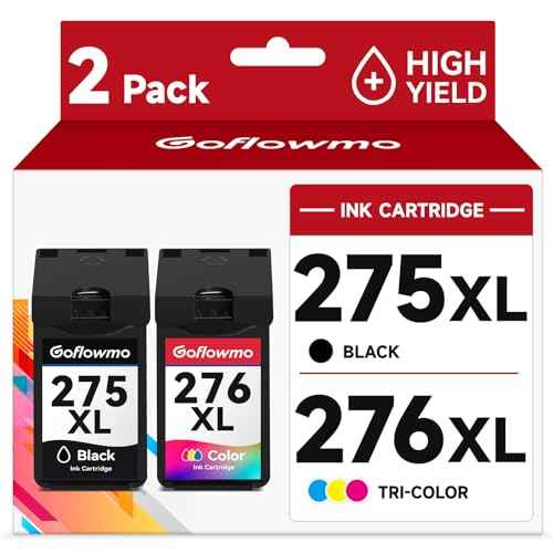 275XL 276XL Ink Cartridge Replacement for Canon PG-275 PG275 275 and 276 CL-276 CL276 XL High Yield use for TR4720 TR4700 TR4722 TS3522 TS3500 TS3520 TS3720 Printer Ink Cartridge(1 Black,1 Color)