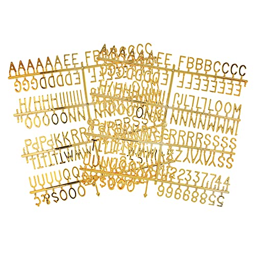 Veskaoty Gold 3/4 Inch Felt Letter Board Letter Set Refill Kit - 294 pcs, Variation: Gold 2