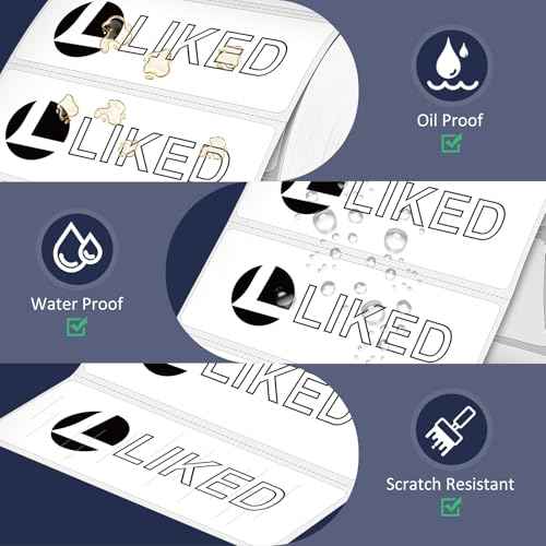 L LIKED 3" x 1" Direct Thermal Labels, Permanent Adhesive Barcode Shipping Label & Compatible with Rollo, Zebra and Other Desktop Printers (12 Rolls, 16800 Labels)