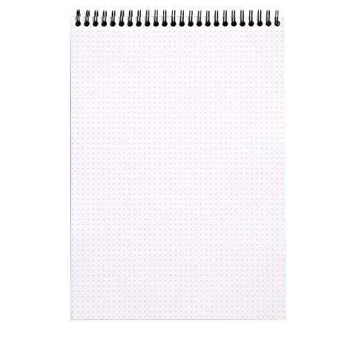 Rhodia Wirebound Black Notepads dot - 6 in. x 8-1/4 in, Pack of 5