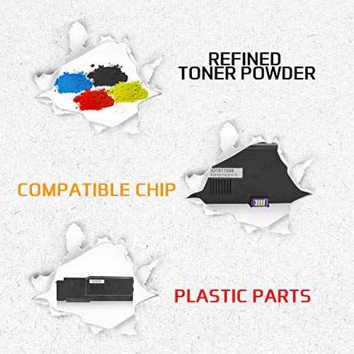 C400 C405 Remanufactured Toner Cartridges 4 Colors 10500 Pages for 106R03524, 8000 Pages CMY for 106R03525 106R03526 106R03527 for Xerox C400n C400dn C405n C405dn Printers (1*Black, Extra High Yield)