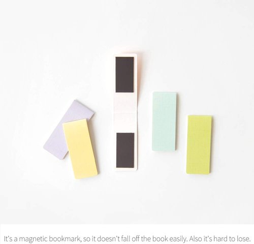 Monolike Magnetic Bookmarks - Solid Pastel, Ocean & Misty Colors | 15-Piece Set