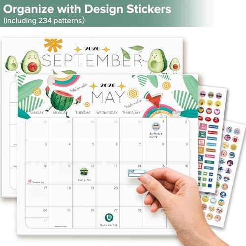 Delightful Magnetic Fridge Calendar 2026-2027 magnetic calendar for refrigerator - Monthly Calendars for Easy Organizing