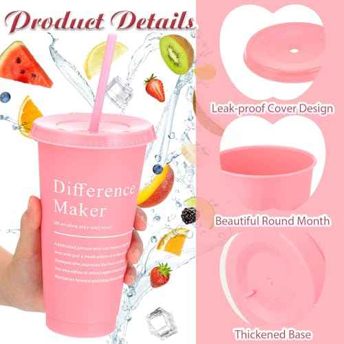 Marspark 20 Sets Difference Maker Gifts for Women Men, Christmas Employee Appreciation Gifts Bulk Inspirational Thank You Cup Motivational Notebooks with Pen for Team Teacher Coworker (Colorful)