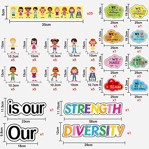 Diversity Bulletin Board Decoration Set with Welcome Sign - Our Diversity is Our Strength