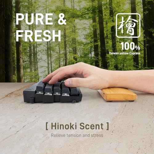 BAROCCOMiSTEL Wrist Rest HINOKI, Split Keyboard Wrist Rest, fit for MD600 Alpha, Wooden, Made in Taiwan