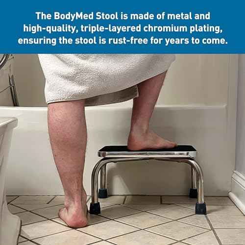 BodyMed Heavy-Duty Foot Step Stool with Non-Slip Rubber Platform for Seniors & Adults ? Holds up to 300lbs, 9 ¨ö in. Step Up, 18¡±L x 11.5¡±W x 9.5¡±H