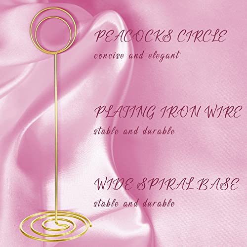 8.66 Inch Gold Wire Table Number Holder, Photo & Card Stand for Weddings & Events