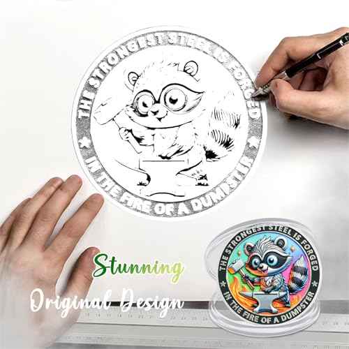 CHURYUML 5Pcs This Little Light of Mine Dumpster Fire Coin Set - Funny Dumpster Fire Gifts, Hilarious Novelty Pocket Token Inspirational Office Gifts for Coworkers Colleagues Staff Women Men