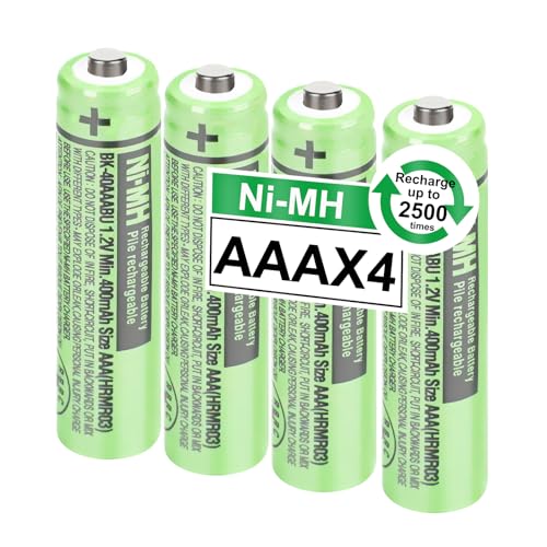 OSIM 4Pack AAA Rechargeable Batteries 400mAh NiMH for Panasonic Phones & Electronics - Variation: 400-4PCS