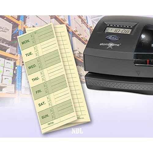NextDayLabels - Employee Attendance Weekly Time Card (Pack of 250)
