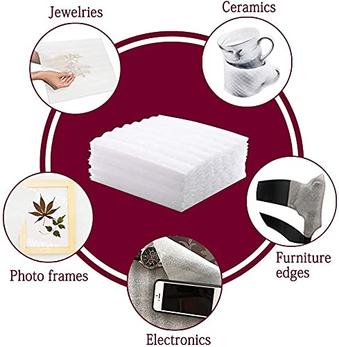 12”x12” Foam Wrap Sheets for Packing Moving Supplies, Cushion Dishes,