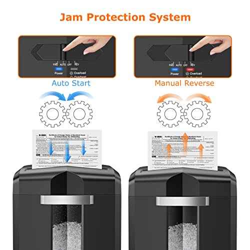 Bonsaii 12 Sheet Micro Cut Paper Shredder | 60-Minute Continuous Run Time | Home Office Heavy Duty Shredder for CD, Credit Card, Mails, Staple, Clip, Jam-Proof System | 4.2 Gal Pullout Bin