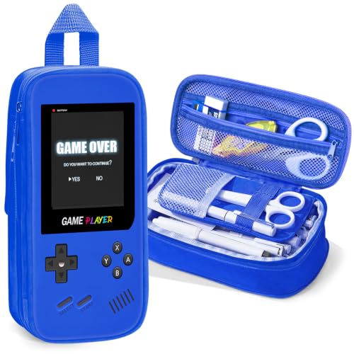 Blue Gamer Pencil Case for Boys Large Capacity School Supplies Organizer