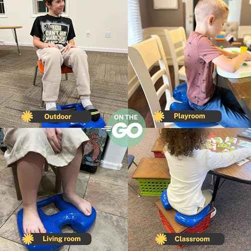 Special Needs Essentials FocusPad 3-in-1 | Blue Bouncy Chair | Sensory Foot Cushion | Therapy Tools for Kids and Adults with ADHD & Autism | Fidget Toys (Blue)