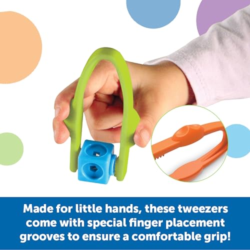 Learning Resources Easy-Grip Tweezers Classroom Set for Fine Motor Skills Development