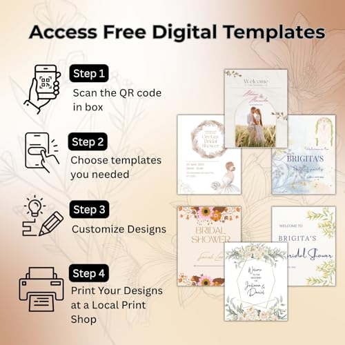 Welcome Sign Stand, Adjustable Sign Holder Stand w/ Poster Design Templates & Leather Straps, Heavy Duty Metal Easel for Wedding, Bridal Shower, Birthday Party, Baby Shower, 68" x 30" x 20"