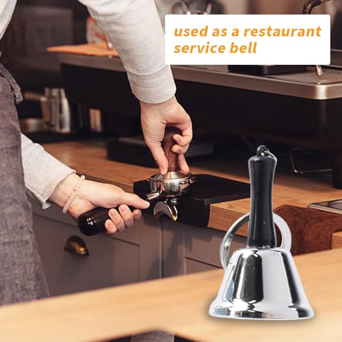 5PCS Hand Call Bell Set with Keychain - Wedding & Party Decoration, Dinner & Christmas Jingle Bells