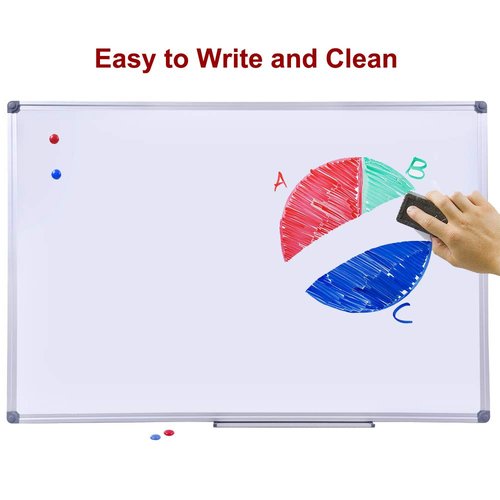 DexBoard 2 Pack 36" x 24" Magnetic Dry Erase Board with Removable Marker Tray| Commercial Quality Wall-Mounted Aluminum Message Presentation White Board for Kids, Students & Teachers