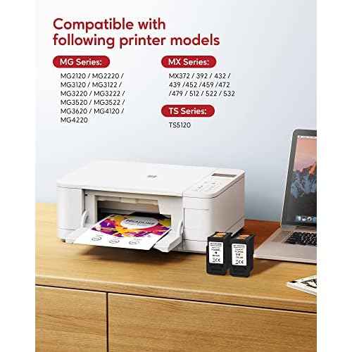 PG-240XL/CL-241XL Compatible Ink Cartridges Replacement for Canon 240 241, 240XL 241XL Combo Pack Use to Canon MG3620 TS5120 MG3520 MG2120 MX452 MX512 MX532 Printer (2 Pack)